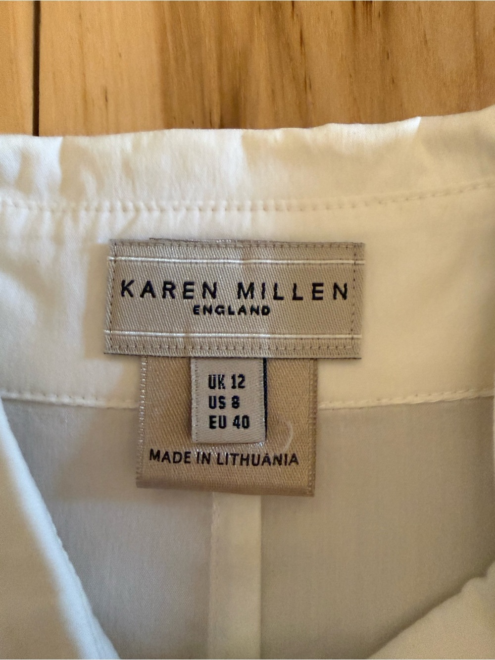 Karen Millen Ivory Pleated Button-Front, French Cuff Shirt - Picture 2 of 5